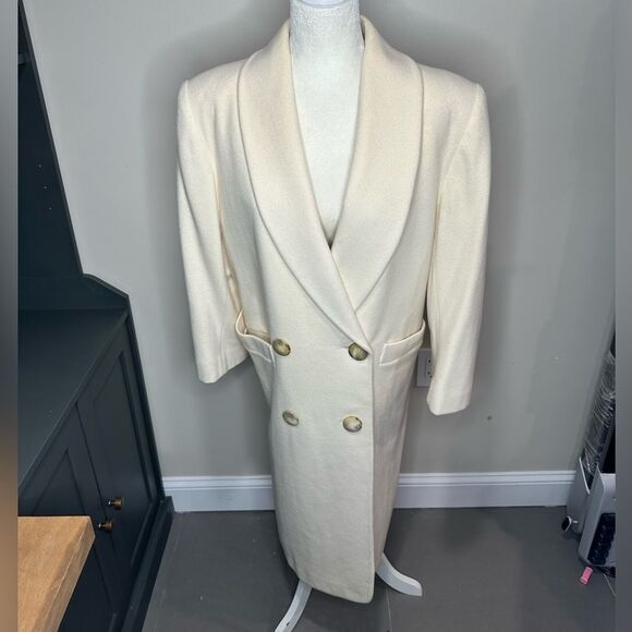 Christian Dior vintage 80’s- 90’s lambswool cream coat - Picture 2 of 12